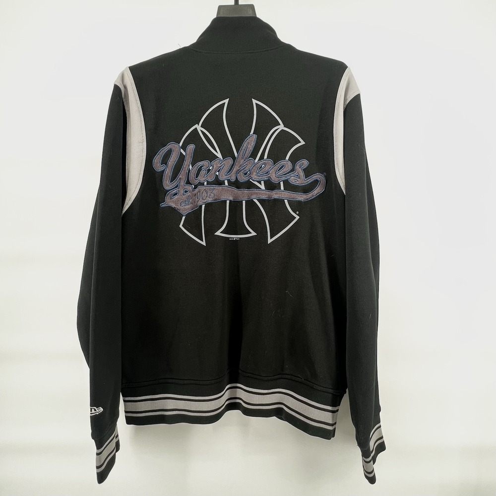 Yankees MLB New York New Era Retro Varsity Jacket Men's L Full Zip Embroidered